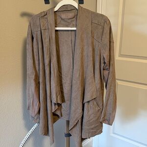 Blank NYC Taupe Draped Jacket
